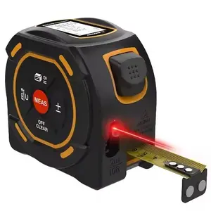 Laser Tape Measure 2-in-1, 197Ft Laser Distance Meter & 16Ft Digital Tape Measure, with LCD Display, Pythagorean Mode, Area/Volume Calculation, USB-C Rechargeable for Woodworking and Construction