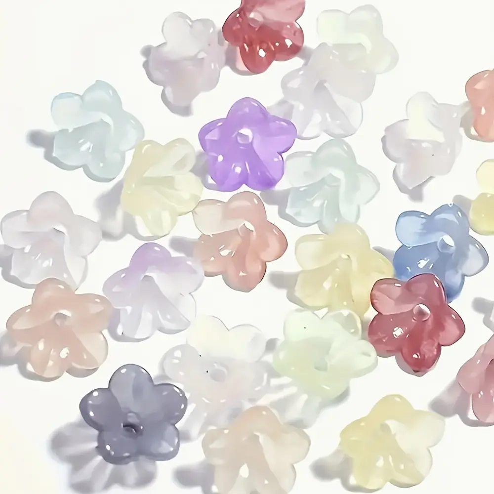[Gradient Acrylic Beads] 300/400/500pcs Mixed Gradient Color Acrylic Beads | Suitable For DIY Jewelry Making, Bracelets, Necklaces, Earrings Accessories
