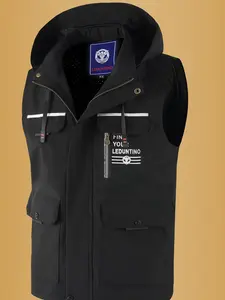 Men's Summer Lightweight Fitted Functional Hooded Vest, Casual Lightweight Vest, Multi-Purpose Breathable Sleeveless Jacket, Comfortable and Versatile Outerwear, Waistcoat Vest