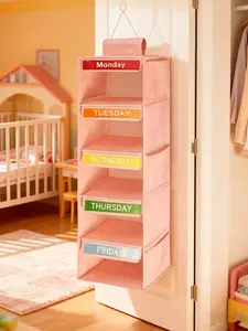 Multi-layer Hanging Clothes Storage Bag, Household Daily Clothing Classification Storage Bag, Monday-to-Friday Clothes Organizer for Home Decor, Dustproof Organizer Clothes Storage Bag with Side Pocket