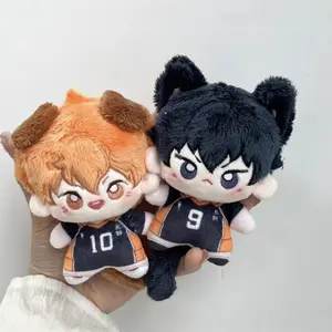 10cm Anime Action Figures Haikyuu Plush Toy Hinata Shoyo Keychain Tobio Kageyama Yu Nishinoya Bag Pendant Volleyball Fans Doll
