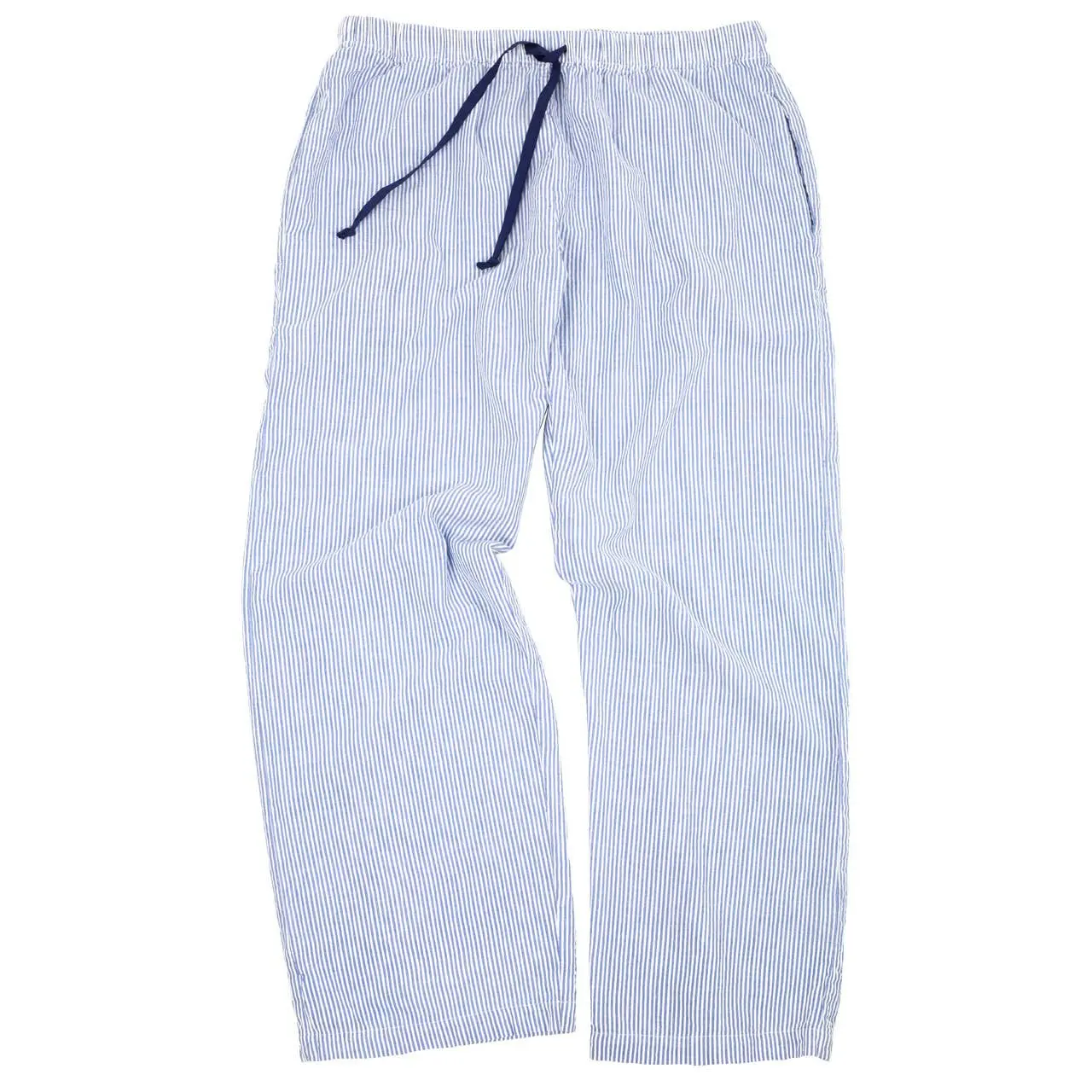 Blue Seersucker Sleep Pants