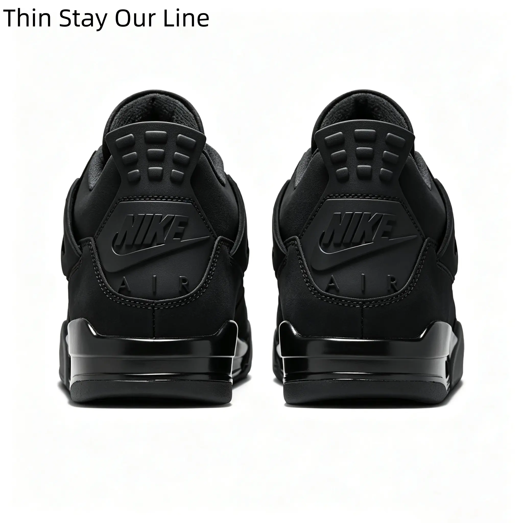 All-Black Suede High Top Street Sneakers Vintage Shock-Absorbing Midsole Fashion Casual Trainers For Adults