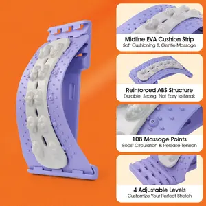 Back stretching device, adjustable lumbar support plate under the lower and upper back stretchers, Body Care