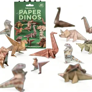 50 Sheets DIY Dinosaur Origami Kit, Crafting Kit, Diy Craft Model, 3D Fun Paper Folding Set, Handmade Craft Activity, Party Gift, Creative Dinosaur Lover Present, Desktop Decor
