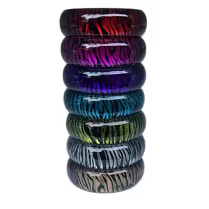 y2k zebra print bangle bracelets | 2000s jewelry | Emo | Scene | Mcbling Trashy Y2K | Vintage Accessories