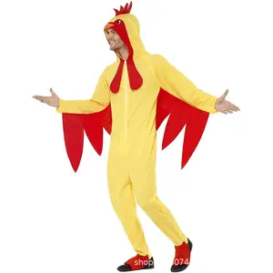Unisex Halloween Cock One Piece Costume Cosplay Big Cock Hen Party Carnival Stage Show Dress Up Props