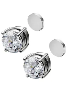 Magnetic Ear Cuffs for Unpierced Ears, Sparkling Zirconia Fake Earrings, Unisex Fashion Jewelry, Skin-Friendly, Trendy Ear Accessories