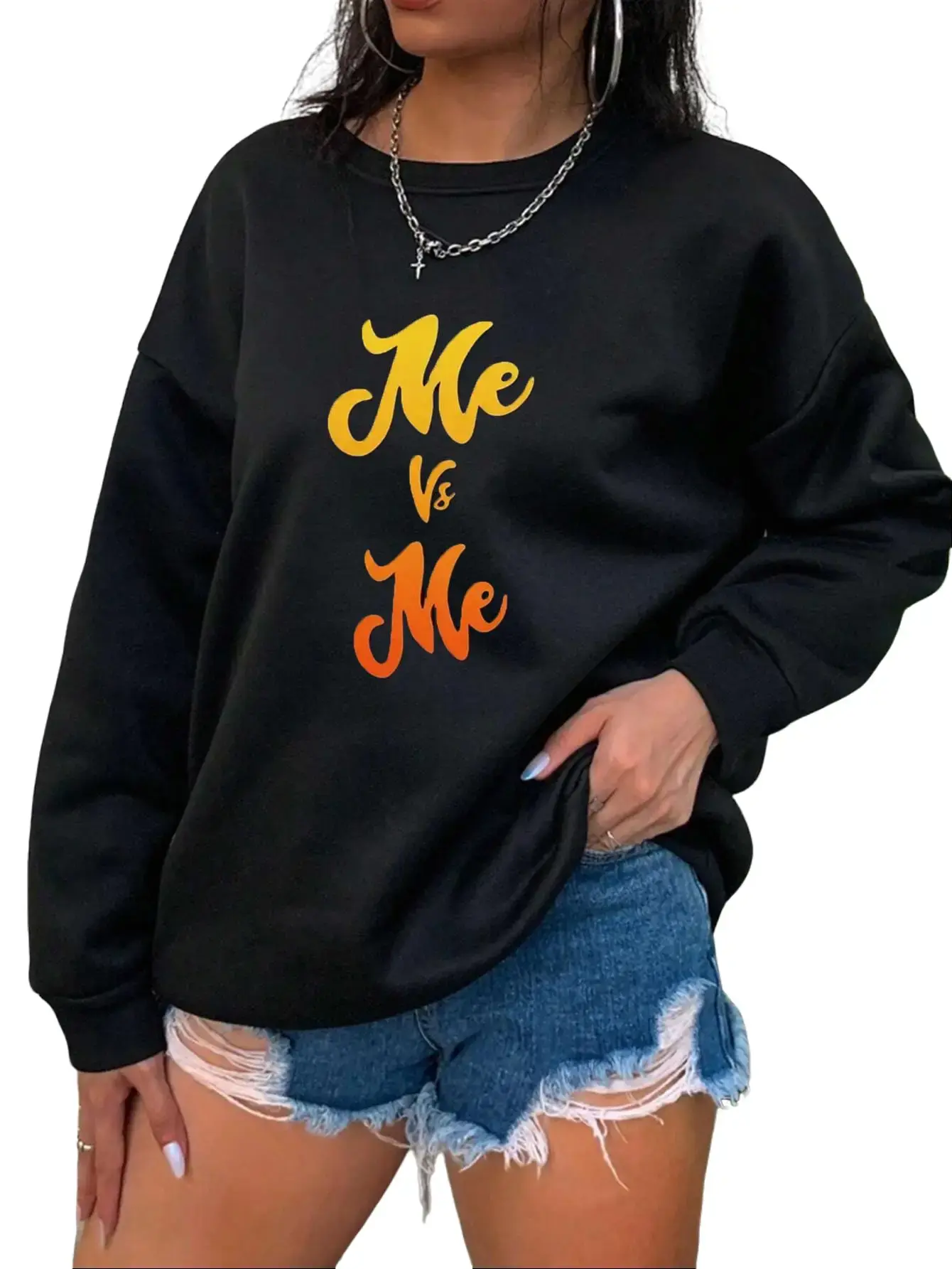 2025 New Autumn And Winter Women's Pattern Print Sweatshirt Casual Womenswear Tops