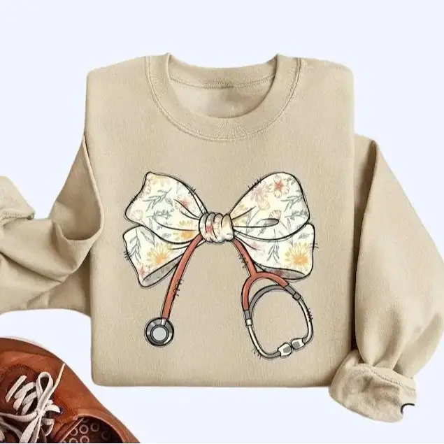 Toile Coquette Shirt, Nurse Toile Stethoscope Bow Shirt, Nurse Coquette Shirt, Nurse Appreciatin, Healtcare Professionals Shirt, Gift For Nurse