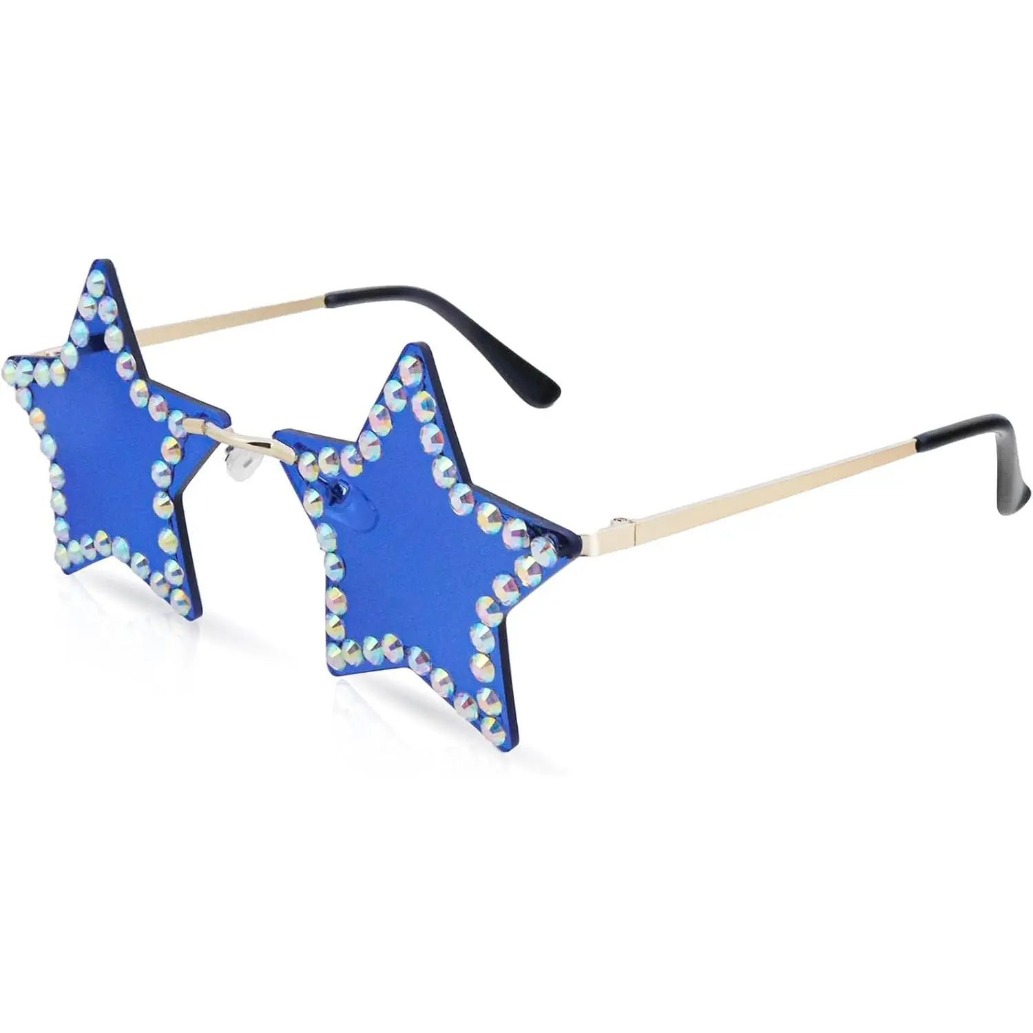 Rimless Star Shape Sunglasses Fashion Glasses Women Men Party Christmas Cosplay Glasses Pentagram Sunglasses