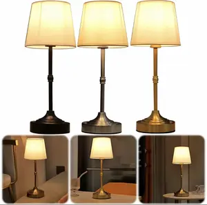 Cordless Lamp- Operated Table lamp-5200mAH Rechargeable with Height Adjustable, Stepless Dimming Touch Control Lamp for Bedroom, Dining Table, Kitchen Counter, Nightstand()