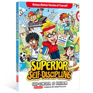 【TIKBOOKS】Self-Discipline in Comics: Beat Procrastination,  Master Emotions & Time — Unlock Your Child's Self-Motivated Future
