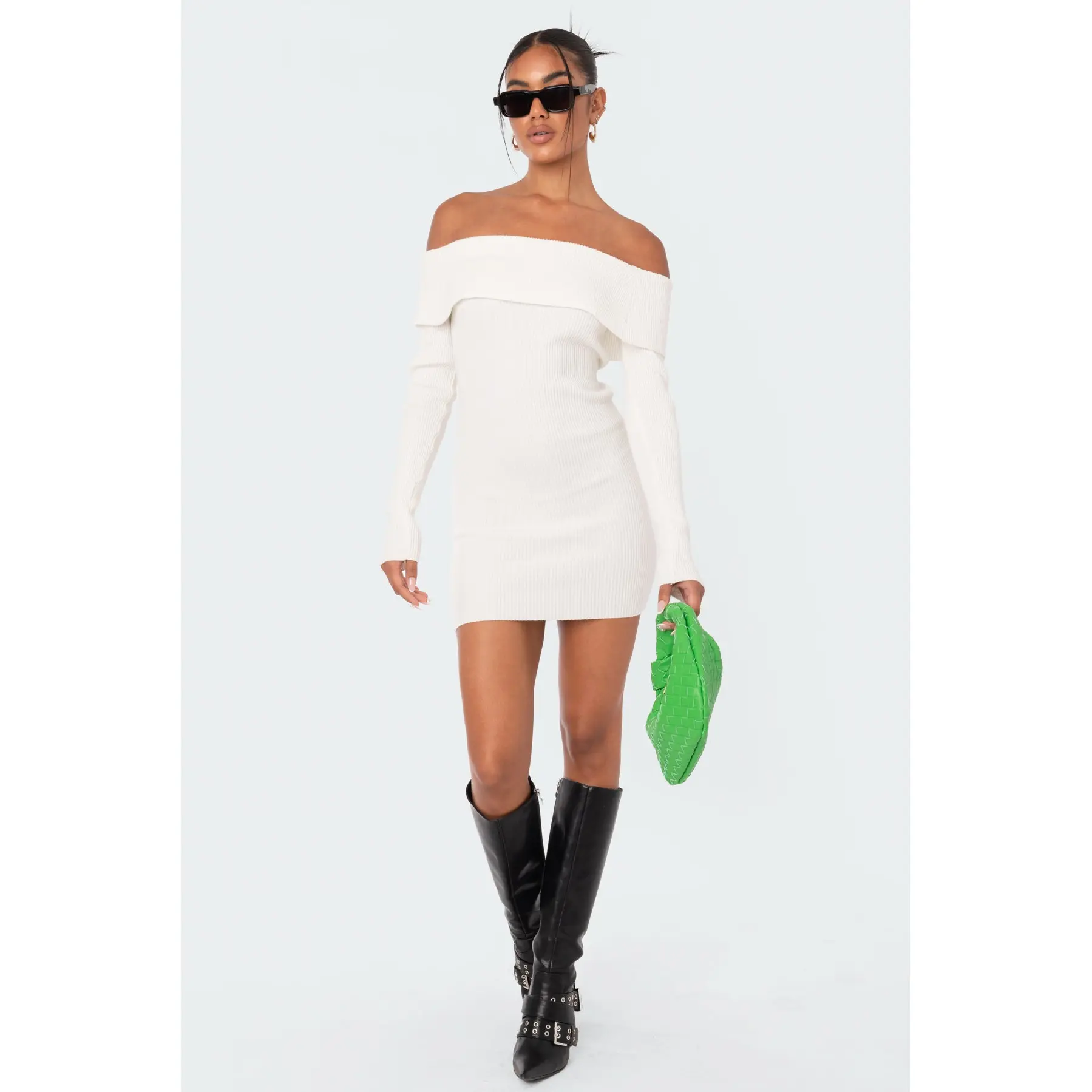 Emma Foldover Knitted Dress