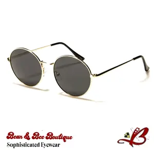 Lennon McCartney 60's Style Retro Vintage Shades Round Metal Full Frame Sunglasses tiktok shop