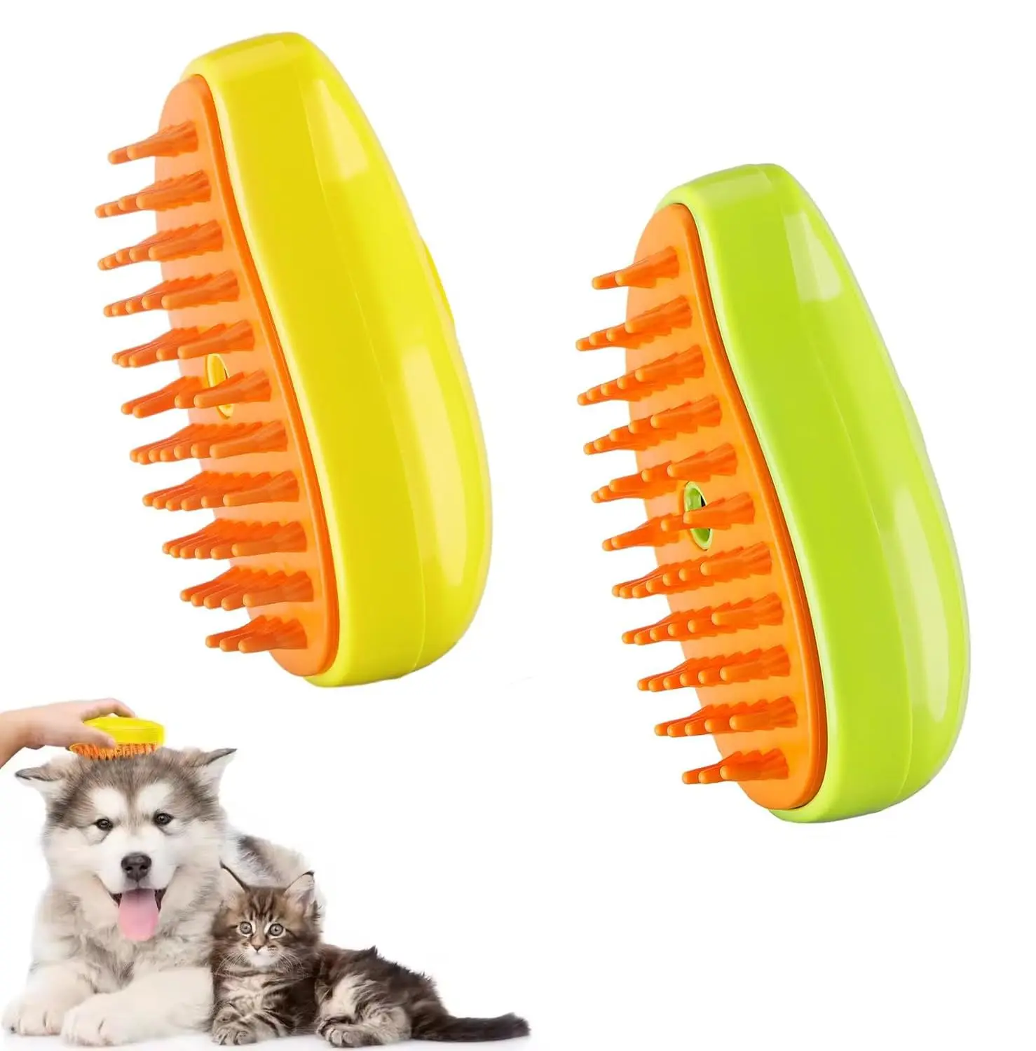 Cat & Dog Steam Brush Pet Grooming Comb with Electric Water Steam Soft Silicone Pet Bath Steamer Brush for Massage , Pet Spa, pet care, cat brush, dog brush, cat grooming, dog grooming kittyhygienecare