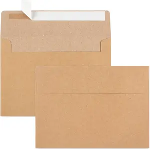 50 Pack Brown Kraft Envelopes, 5X7 Envelopes for Invitations, A7 Invitation Envelopes for Personalize Gift Cards, Wedding, Baby Shower, Birthday Party Joyberg