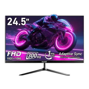 24.5 Inch 300Hz Gaming Monitor Built-in Speakers, FHD 1080P, 1ms GTG, Adaptive Sync  Frameless, 98% sRGB, 178° Wide View Angle, HDMI & DP, VESA Wall Mountable, For Live Streaming & Casual Gaming