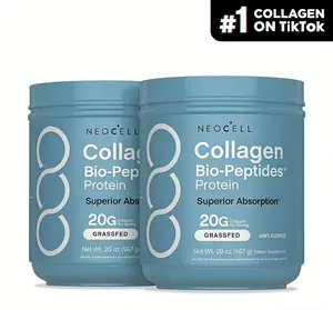 Collagen Bio-Peptides Powder, 20oz Grassfed Healthcare Dietary Protein Supplement - Advanced with 18 Essential Amino Acids Healthcare Dietary Edible Fitness