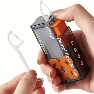 Automatic Dental Flosser,with Stylish Cigarette Lighter Design, Portable Compact Travel Case, Durable ABS Plastic, Ergonomic Handle, Dental Accessories, Interdental Flosser
