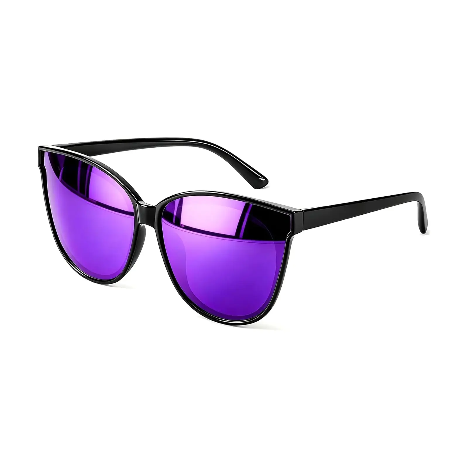 LVIOE Cat Eyes Sunglasses for Women, Polarized Oversized Fashion Vintage Eyewear for Driving Fishing - 99.99% UV Protection