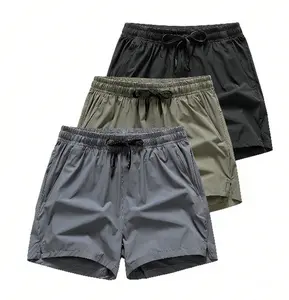 Boys’ Summer Solid Color Cool Elastic-Waist Shorts 3-Pack for Older Kids