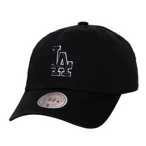 Mitchell & Ness Black & White Strapback Adjustable Hat