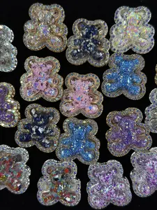 (358-368) 4PCS Crystal Bear Charms | Luxury Rhinestone DIY Jewelry Accessories