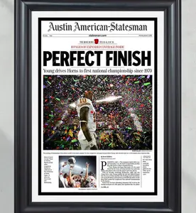 2005 Texas Longhorns 'Perfect Finish' Rose Bowl Victory Poster Print Newspaper - POSTER NO FRAME