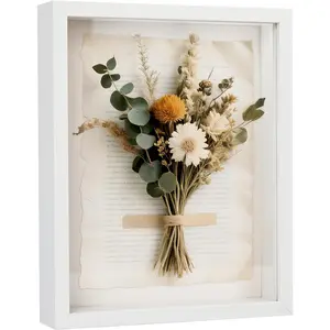 8x10 Shadow Box Frame Display Case for  Keepsakes, Wedding Photos,  Tickets, Dried , Crafts Memorabilia Wall Decor(8x10,White)