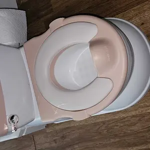Jool Baby Real Feel 2-in-1 Potty with Wipes Storage, Flushing Sounds, & Disposable Liners - Realistic Toilet- Easy to Clean and Assemble (Aqua)