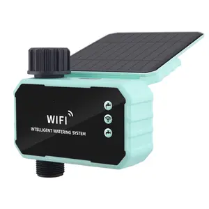 Solar Powered Automatic Garden Hose Faucet Timer, Programmable Water Sprinkler Timer with Manual/Automatic Drip Irrigation and Lawn Watering System for Yard, 1 Outlet