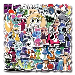 Dandys World Vinyl Decals 55/110 pcs Waterproof Stickers for Laptops Notebooks Luggage Phone Cases Party Decor Gift Wrapping Classic Design diy decorative