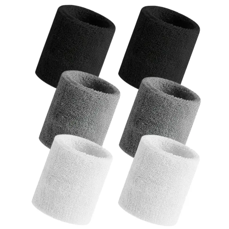 Wrist Sweatbands Wristbands Moisture Absorption for Tennis Basketball Volleyball Sports, Absorbent, Versatile Use, 10cm Square Support Straps, Supportive Feature, Multiple Colors Available, Comfortable and Durable