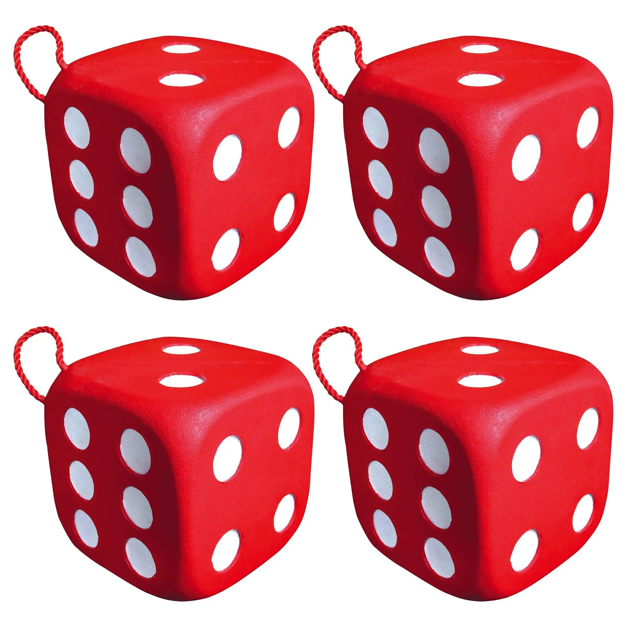Morrell Targets Big High Roller 4PACK 10lbs 13x13x13 Red Foam 6-Sided Dice Cube Archery Target Durable Waterproof 21 Bullseyes for Crossbows Compound Bows