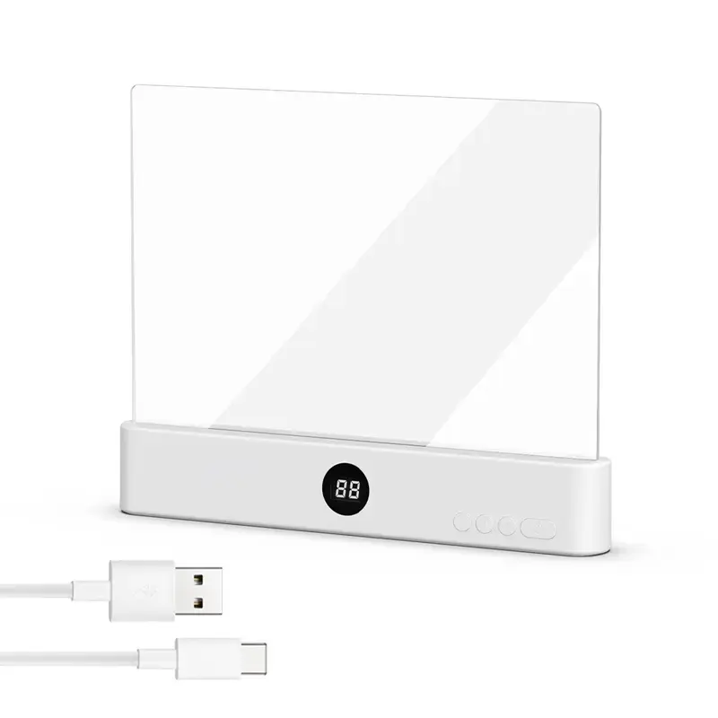 Rechargeable Desktop Smart LED Book Light - Unisex, Dimmable, 3 Color Settings, Timed Shut-Off, USB Port, Secondary Rechargeable, Ideal for Bedtime Reading | Home Supplies, Festive & Party Gift