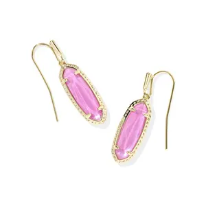 Kendra Scott Eva Drop Earrings - Gold/Magenta