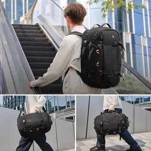 Tolaccea Travel Laptop Backpack for Men Women, 40L-50L Expandable Carry On Backpack with Wet Dry Compartment, TSA Approved Daypack Fits 16 Inch Laptop, Convertible Rucksack Duffel Bag for Work Travel Fathersdaygift