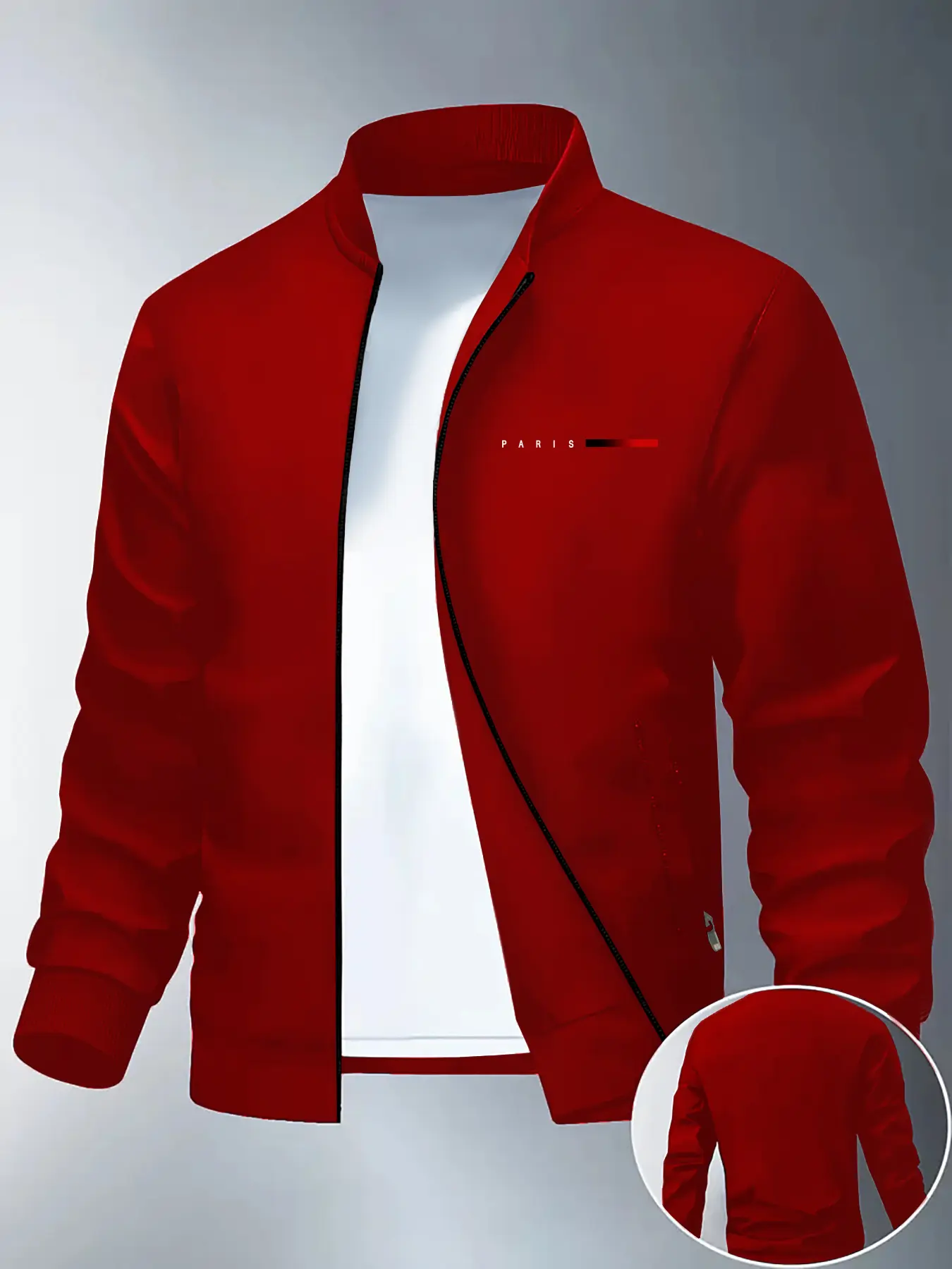 Men's Casual Lightweight Jacket Without Lining, Letter Print Graphic Design, Fitted Sportswear for Daily Wear and Outdoor Activities Coats