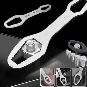 Universal Torx Wrench, 8-22mm Double Head Torx Wrench, Adjustable Socket Wrench, Anti-slip Multipurpose Wrench for Most Nuts and Bolts Repair (1 Count)