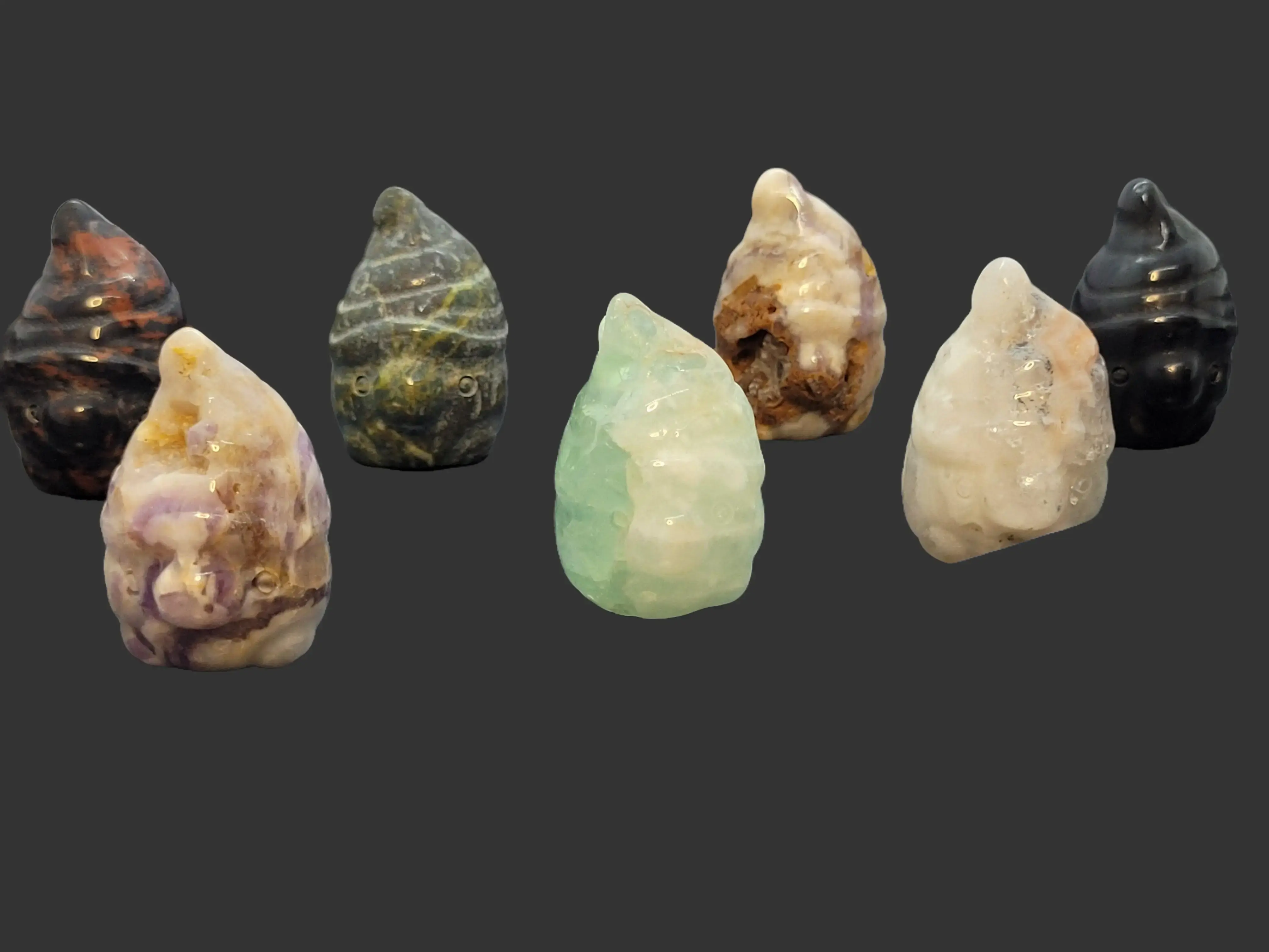 Small Gnome Stone Carvings - Natural Stone