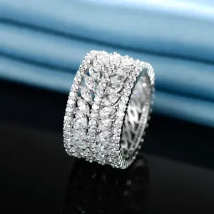 Gemsme Marquise Cubic Zirconia Eternity Statment Ring for Women  promise ring darry ringR-0561-W
