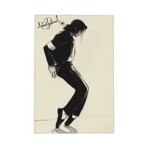Michael Jackson Decorative Painting,MJ Music Legend King of Pop,MJ Biopic Movie,Gift For MJ Fans,Original Picture,Canvas Artwork for Home Living Room Bedroom Office Hotel Restaurant Bar,Inner Frame,8x12, 12x18, 16x24, 20x30, 24x36 inch