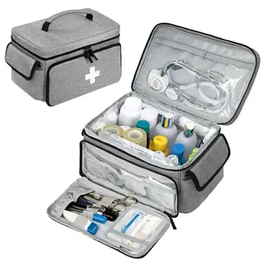 Medicine Bag, First Aid Kit, Medicine Storage Box, Medicine Bag for Traveling, Holds Pills, Vitamins and Medical Supplies, Medicine Bottle Organizer for Home Storage and Travel Use, Emergency Kit