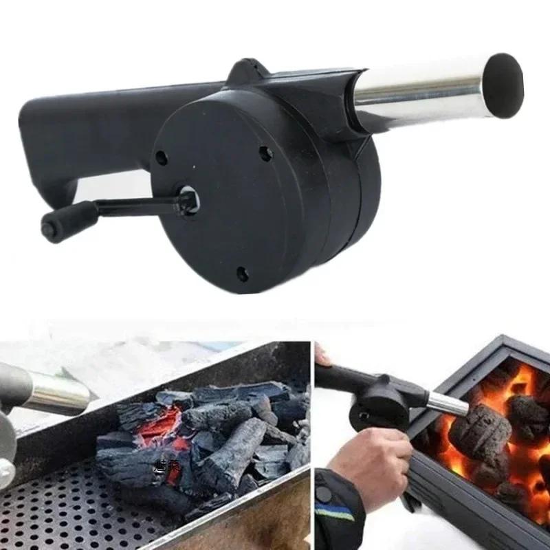 Outdoor Manual Air Blower Portable Hand Cranked Fan Hair Dryer for Camping Picnicking Barbecue Ignition Cooking Assistance Tools Outdoor Manual Air Blower Portable Hand Cranked Fan Hair Dryer for Camping Picnicking Barbecue Ignition Cooking Assistance Tools