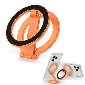 Magnetic Phone Stand for Magsafe, Dual-Sided Magnet Finger Loop Foldable 360°Rotation Kickstand Mag Safe iPhone Grip Cellphone Ring-Style Holder for Apple 17/16/15/14/13/12 Series&MagSafe Car Mount summervibes,summervibes