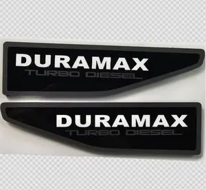 2020-2026 GMC Yukon Duramax "Color Text Option" Fender Emblems Pair