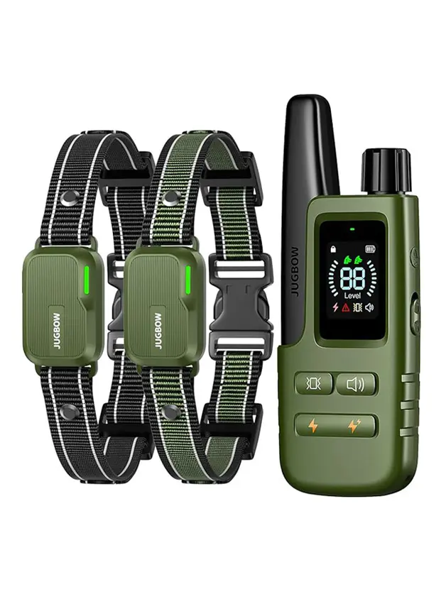 Jugbow Dog Collar 2 Dogs 4500FT Dog Training Collar with Remote, IPX7 Waterproof E Collar for Dogs Training Outdoor Rechargeable Collars for Dogs (10-120lbs)