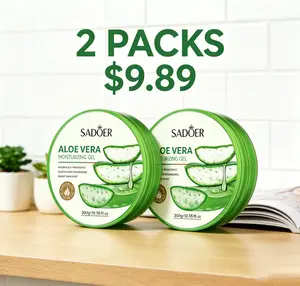 SADOER Aloe Vera Moisturizing Gel Hydrating, Moisturizing,Beautifying Complexion Facial Care Aloe Vera Gel 300g Skincare  Wajah Moisturizer,Aloe vera gel set, two jars