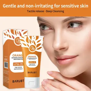 BARUBT Orange Brightening Exfoliating Face Gel | Gentle Peeling for Glowing Skin Facial Exfoliator